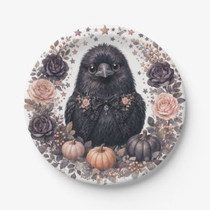 Süße Raben Halloween-Papierteller Pappteller