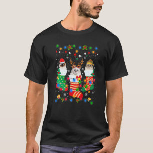 Süße Ragdoll-Katze Kätzchen Weihnachts Socken Xmas T-Shirt