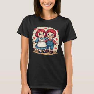 Süße Raggedy Ann und Andy Vintage T-Shirt