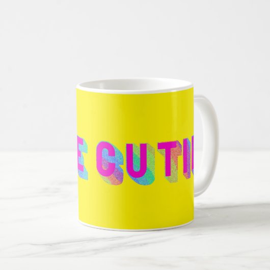 Süsse Rainbow Typografy Tasse (VorderseiteRechts)