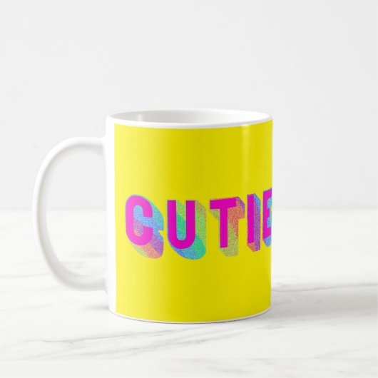 Süsse Rainbow Typografy Tasse (Links)