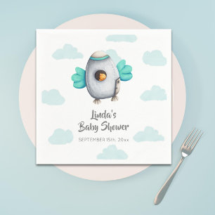 Süße Raketen-Vogel-Baby-Party Serviette