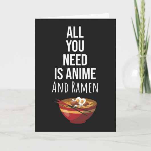 Süße Ramen-Anime-Karten Asiatisches Essen Kaiwaii Karte (Vorderseite)