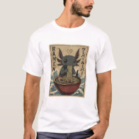 Süße Ramen-Axolotl-Nudeln Retro-Japanische Kunst