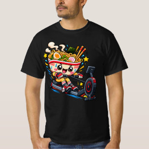 Süße Ramen-Schale Rudermaschinen Fitness Cartoon T-Shirt