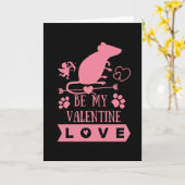 Süße Ratte & Valentinstag Karte (Gelbe Blume)