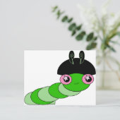 Süße Raupe Postkarte (Stehend Vorderseite)