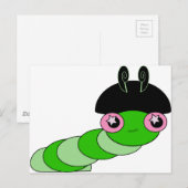 Süße Raupe Postkarte (Vorne/Hinten)
