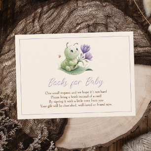 Süße Raupen-Babyparty-Bücher für Babys Begleitkarte