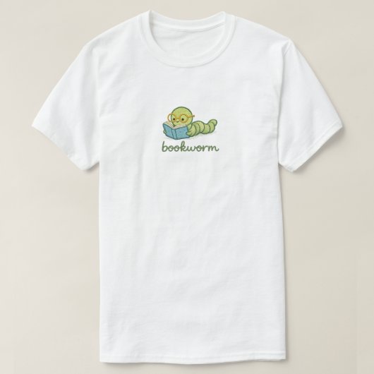 Süße Raupen-Lesebuch T-Shirt (Design vorne)