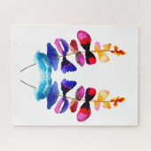 Süße Regenbogen-Blätter Aquarell Puzzle (Horizontal)