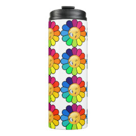 Süße Regenbogen-Blumen-Thermotasse Thermosbecher