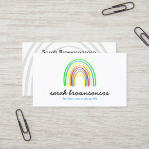 Süße Regenbogen-Kinderboutique Visitenkarte