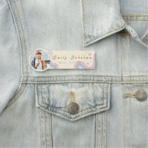 Süße Regenbogen-Personalisierte Kindername & Foto  Namensschild