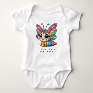 🐛Süße Regenbogen-Raupen-Schmetterlings-Cartoon Baby Strampler