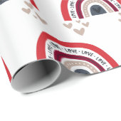 Süße Regenbogen Valentinstag Geschenkpapier (Rolleneckpunkt)