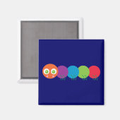Süße Regenbogenraupe Magnet (Vorderseite/Rückseite)