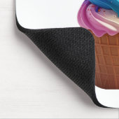 Süße Regenbogenwirbel-Eis-Waffel-Tüte  Mousepad (Ecke)