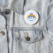 Süße Regenbogenwolken 1. Geburtstag Button (Beispiel)