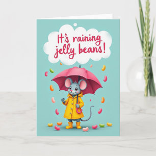 Süße Regentag-Maus-Karte Karte