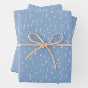 Süße Regentropfen an einem regnerischen Tag in dun Geschenkpapier Set