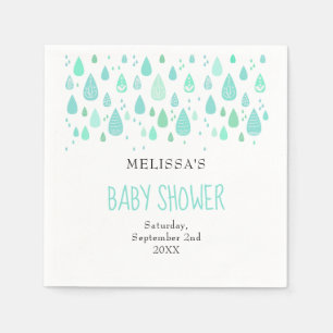 Süße Regentropfen Paare Baby Shower / Babyparty Serviette