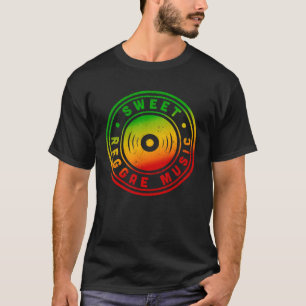 Süße Reggae-Musik Rasta-Farben Distressed Reggae T-Shirt