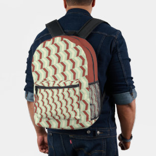 Süße Reisestreifen Grün Bedruckter Rucksack