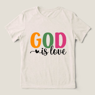 Süße religiöse Gott Liebe Wort Kunst Tri-Blend Shirt