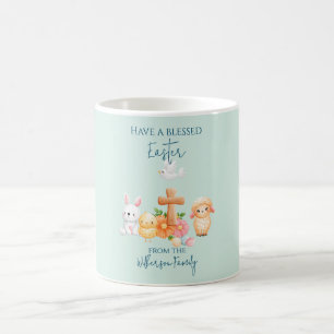 Süße religiöse Oster-Tiere Kaffeetasse