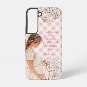 Süße religiöse werdende Mutter Karo-Blumen-Schleif Samsung Galaxy Hülle