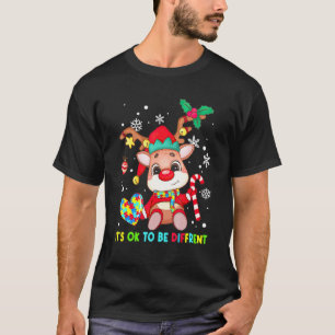 Süße Rentier-Autismus-Bewusstsein-Weihnachten-Pyja T-Shirt