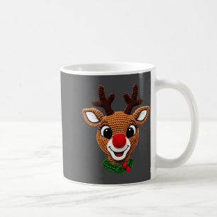 Süße Rentier-Rudolph-Häkel-Weihnachts-Pyjamas-Fest Kaffeetasse