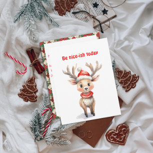 Süße Rentier-Rudolph-Weihnachtsgrüße Postkarte