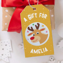 Süße Rentier-Schneeflocken Kindername Weihnachten