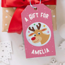 Süße Rentier-Schneeflocken Kindername Weihnachten