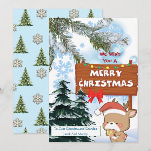 Süße Rentiere Frohe Weihnachten