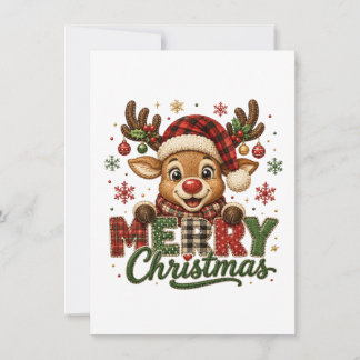 Süße Rentiere Frohe Weihnachten Dankeskarte
