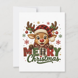 Süße Rentiere Frohe Weihnachten Einladung