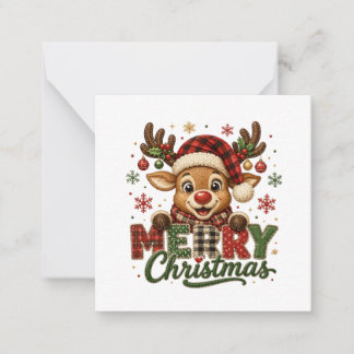 Süße Rentiere Frohe Weihnachten Mitteilungskarte