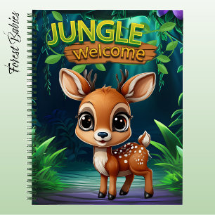 Süße Rentiere Jungle Willkommen Reh Wildtier Reh � Notizblock