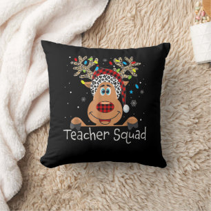 Süße Rentiere-Lehrer-Team Weihnachten Kissen