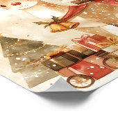 Süße Rentiere mit Weihnachtsgeschenken Wandkunst D Poster (Ecke)