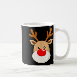 Süße Rentiere Rudolph rote Nase Weihnachten Geweih Kaffeetasse