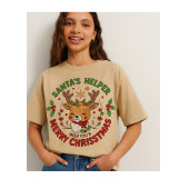 Süße Rentiere Santa's Helfer Weihnachten Tri-Blend Shirt