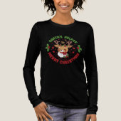 Süße Rentiere Santa's Helfer Weihnachten Tri-Blend Shirt (Vorderseite)