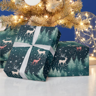 Süße Rentiere Traditionelle Weihnachtsgeschenkverp Geschenkpapier