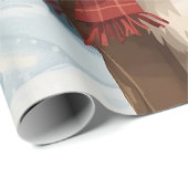 Süße Rentiere Weihnachten Geschenkpapier (Rolleneckpunkt)