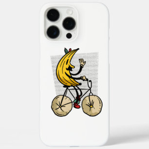 Süße Retro-Banane fährt Fahrrad Cartoon iPhone 16 Pro Max Hülle