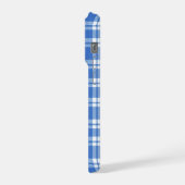 Süße Retro-Blau-Gingham-Karo-Ästhetik-Schachbrett iPhone Hülle (Linke Seite)